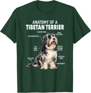 Anatomy Of A Tibetan Terrier T-Shirt - T-Shirt | Forest