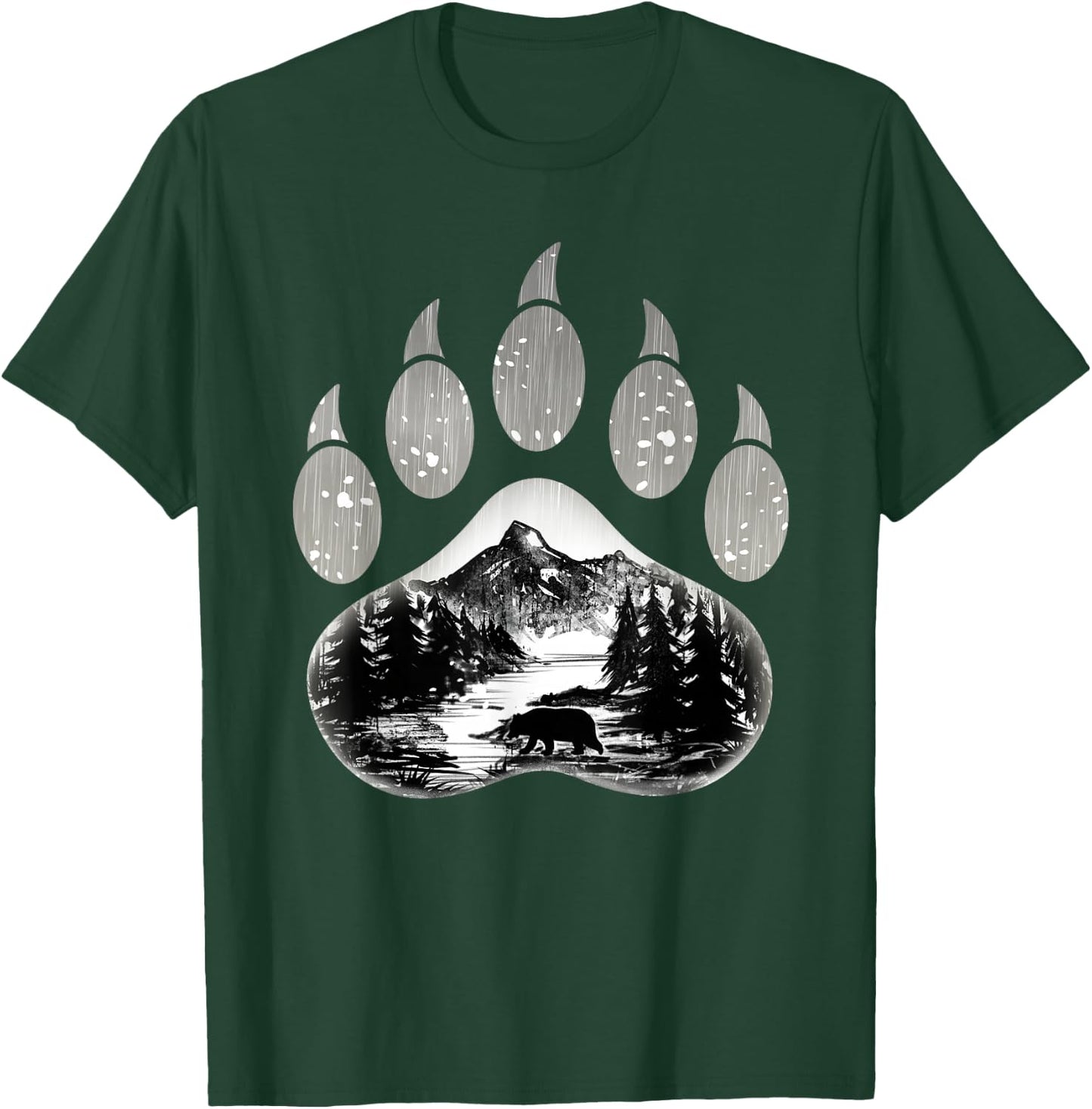 Native American Indian Bear Claws Funny Mountain Animal Gift T-Shirt - T-Shirt | Forest
