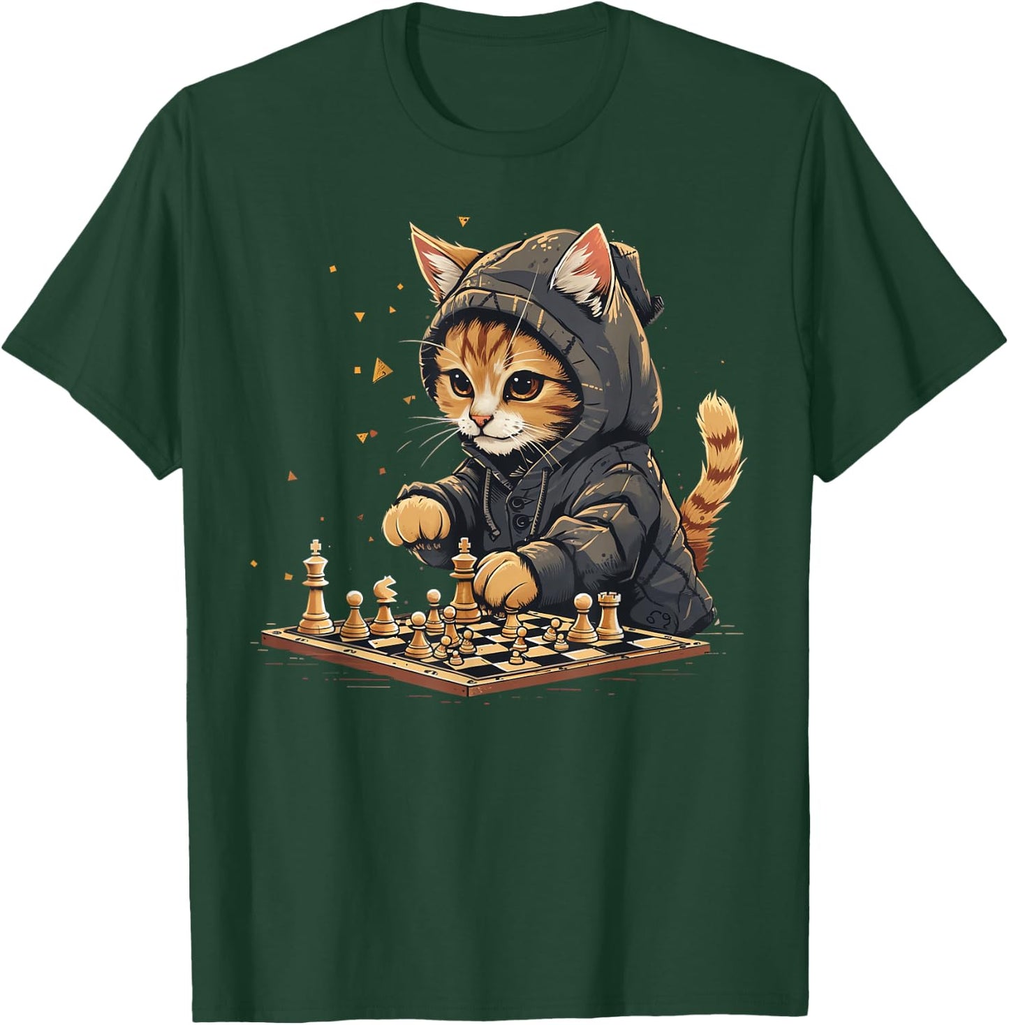 Chess , & Kids Cat Chess Player T-Shirt - T-Shirt | Forest
