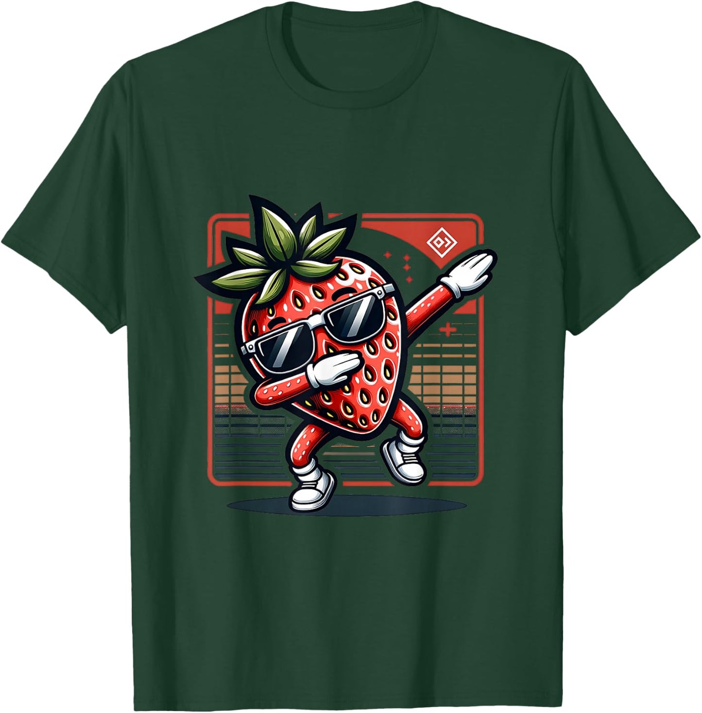 Funny Dab Strawberry Dancing Dabbing Fruit Meme T-Shirt - T-Shirt | Forest
