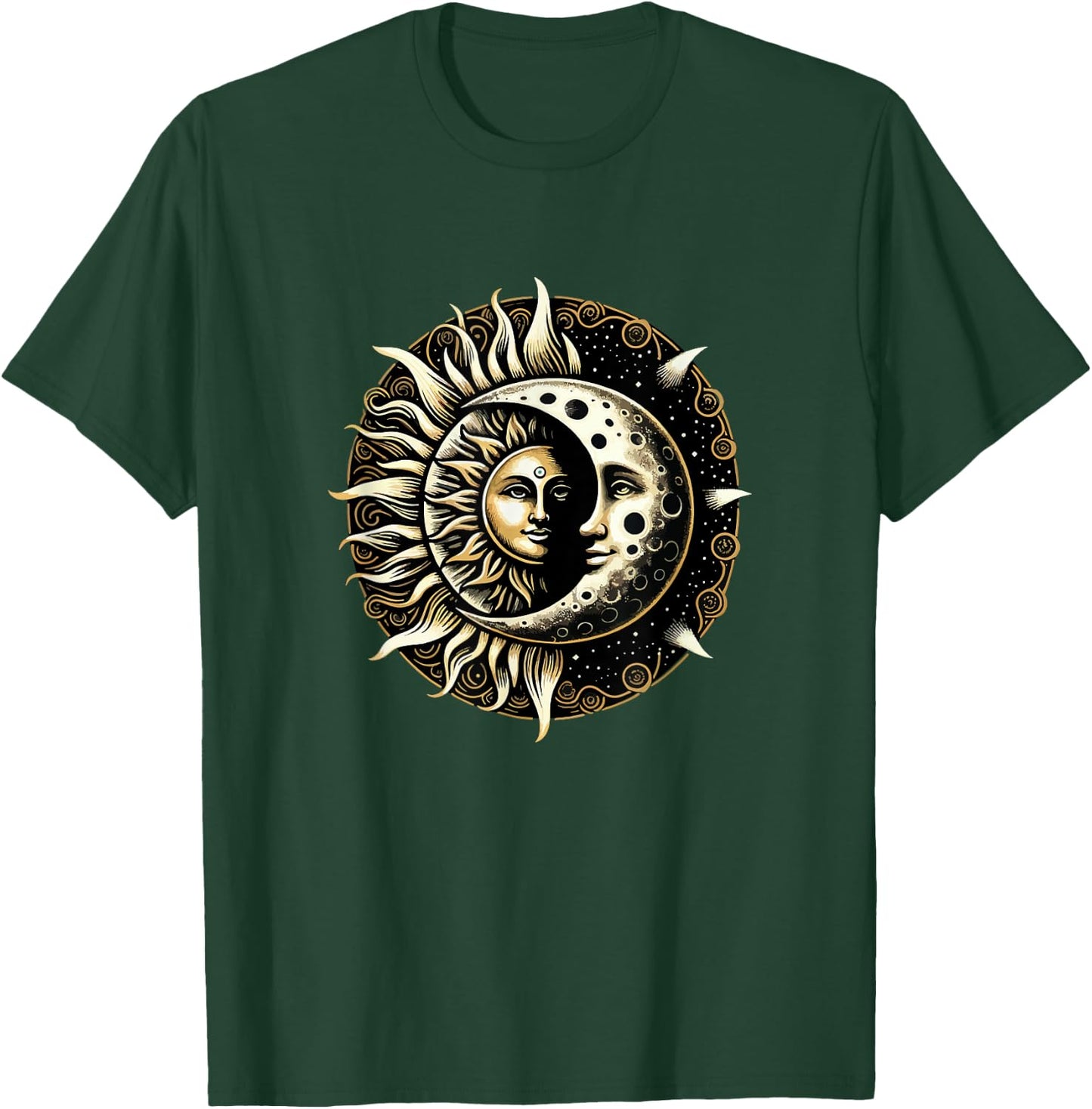 Sun Moon Astrology Astronomy Astrophysics Stargazing Vintage T-Shirt - T-Shirt | Forest
