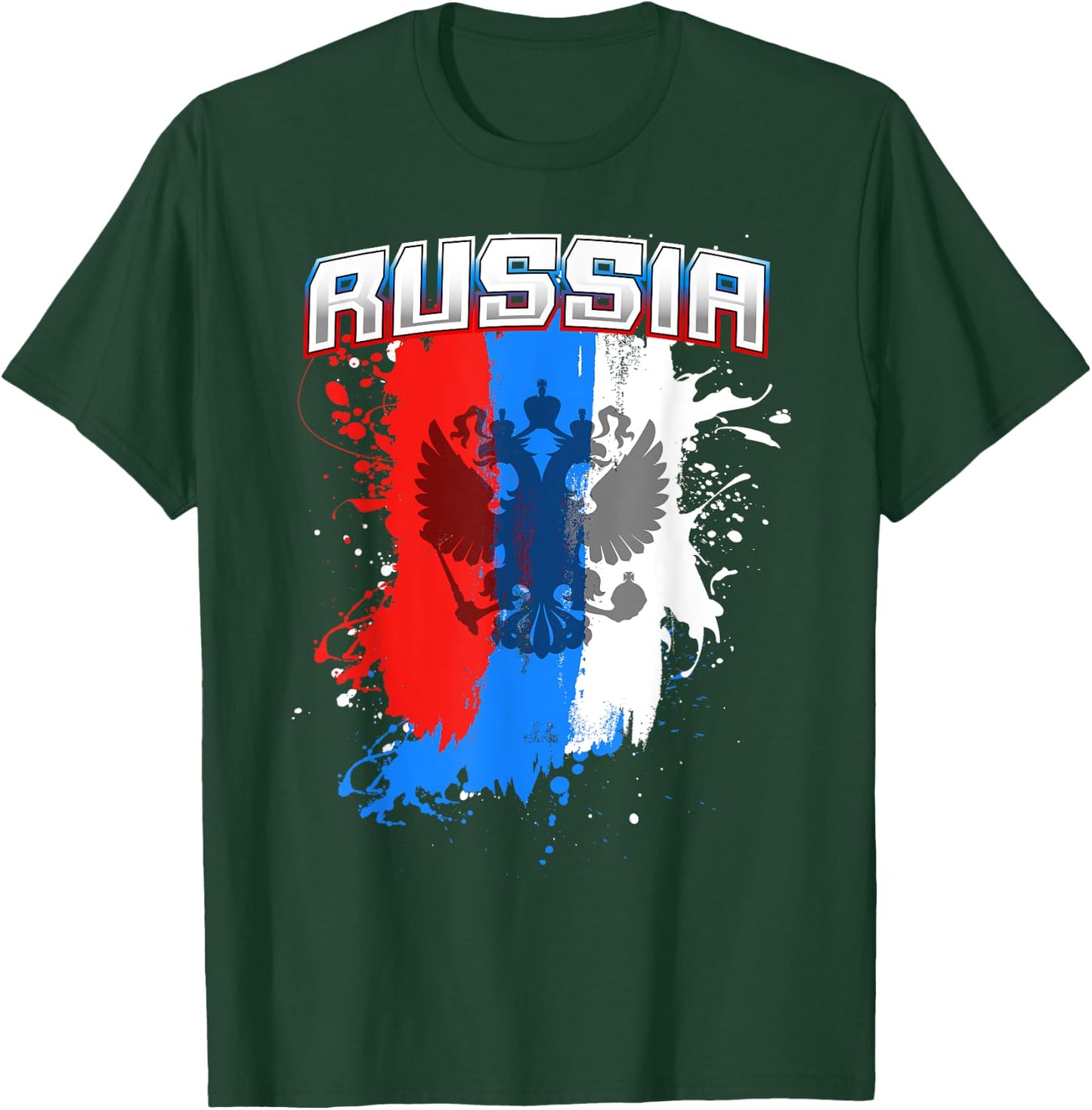 Russian Flag Gift , Women And Kids Team Russia Eagle T-Shirt - T-Shirt | Forest