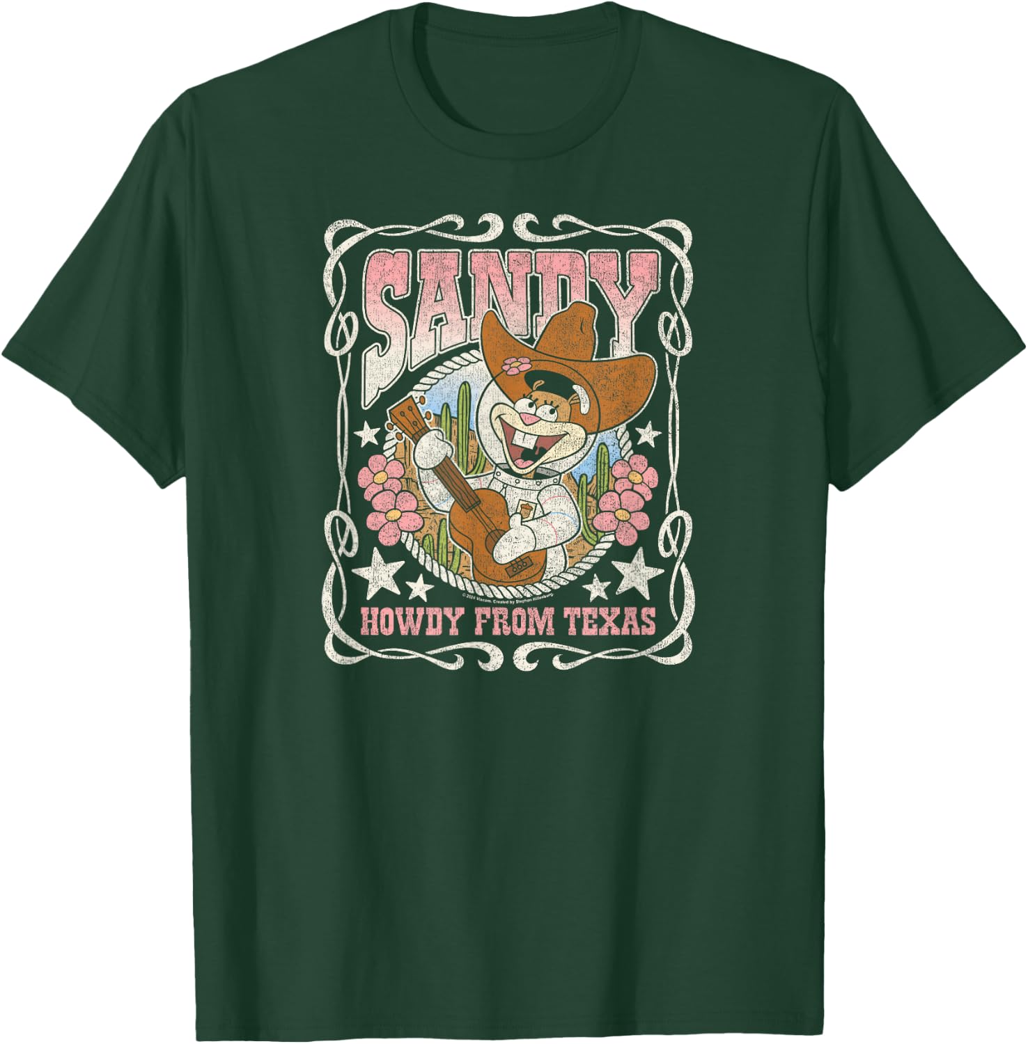Spongebob Squarepants - Sandy Cheeks Howdy from Texas T-Shirt - T-Shirt | Forest