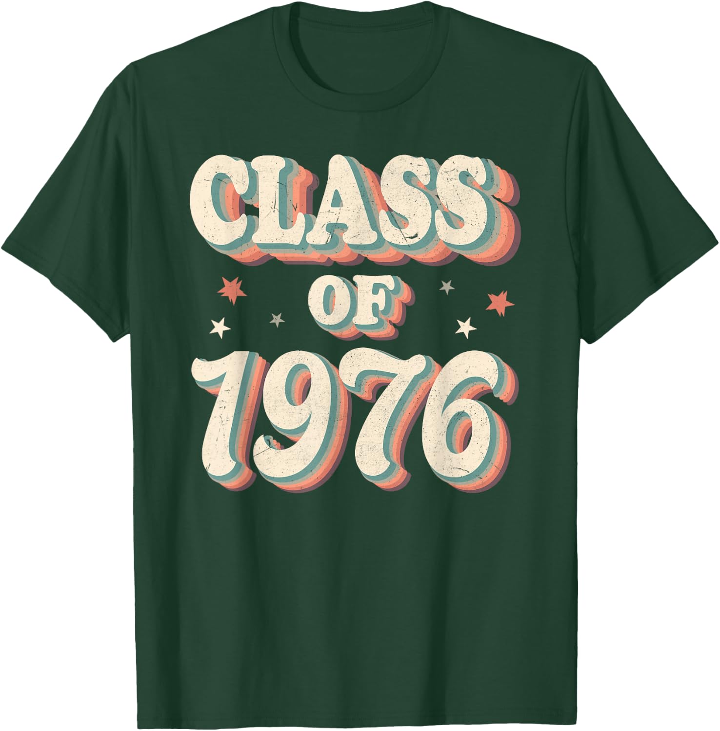 Vintage Class Of 1976 76 High School Graduation T-Shirt - T-Shirt | Forest