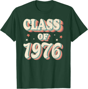 Vintage Class Of 1976 76 High School Graduation T-Shirt - T-Shirt | Forest