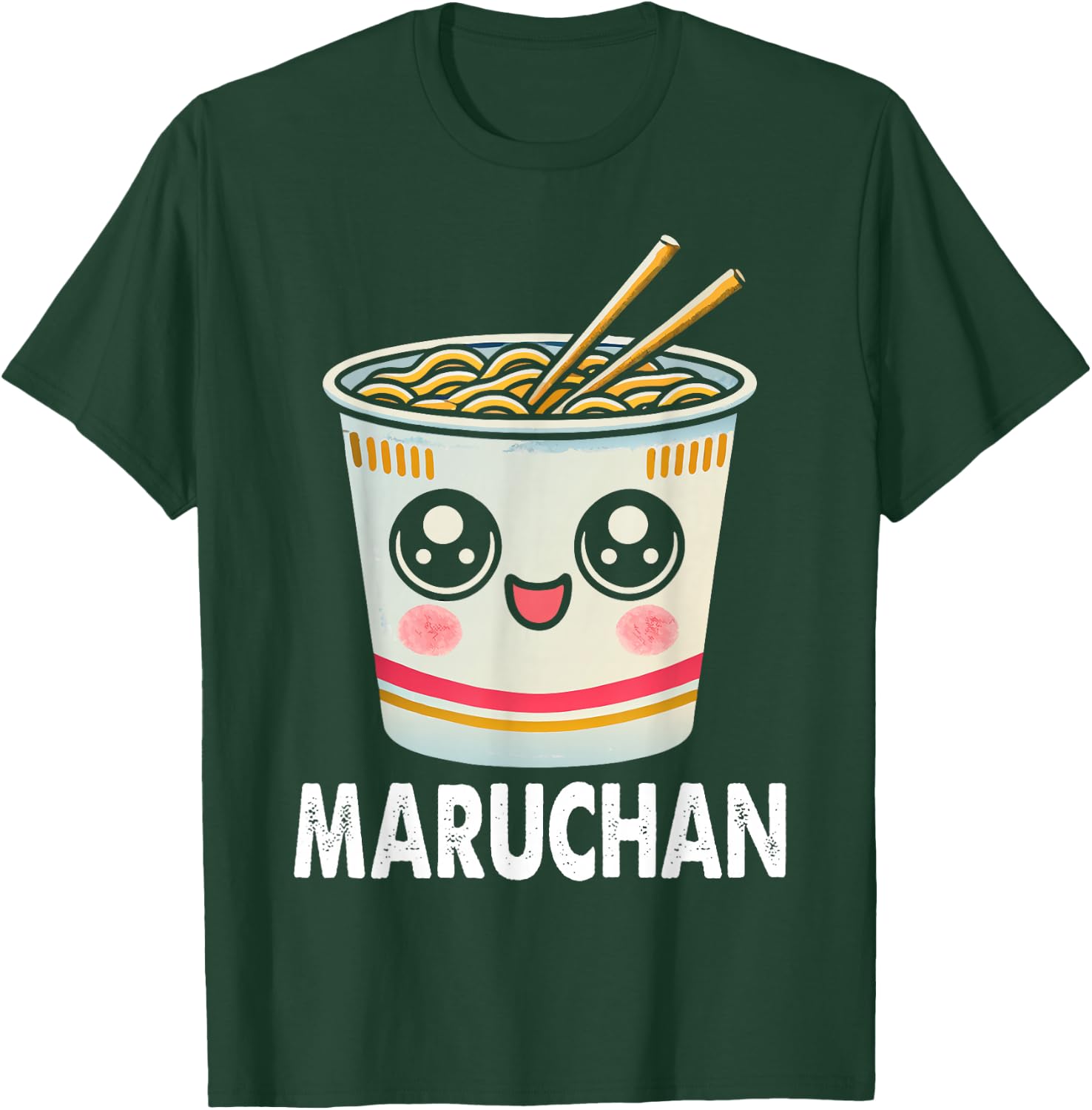 Cute Ramen Noodle Cup Face T-Shirt - T-Shirt | Forest