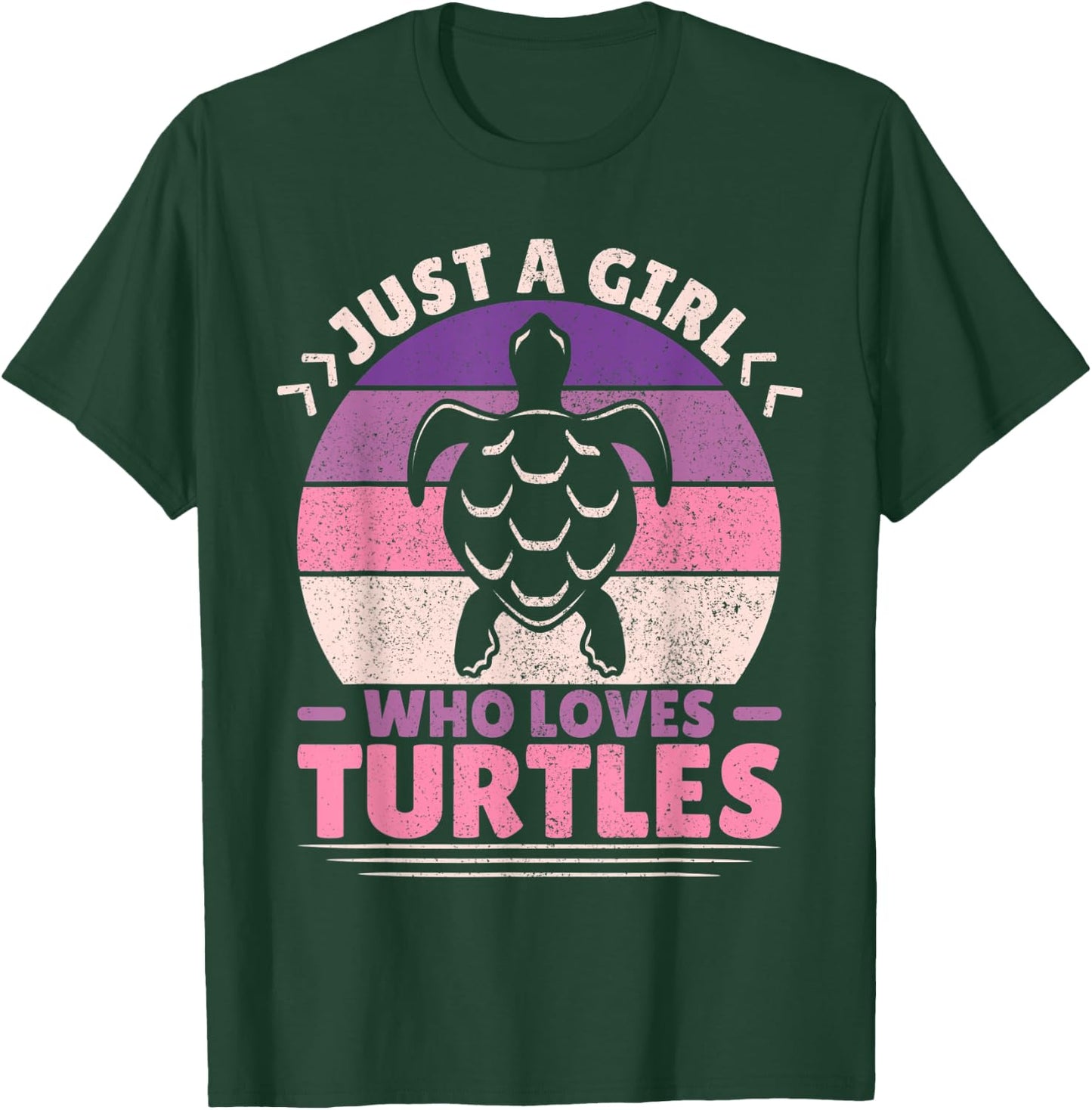 Just A Girl Who Loves Turtles Lovers Sea Turtle Girls Turtle T-Shirt - T-Shirt | Forest