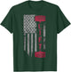 Patriotic Shirt Weight Lifting USA Flag Fitness Train Gift Women Kids Men T-Shirt - T-Shirt | Forest