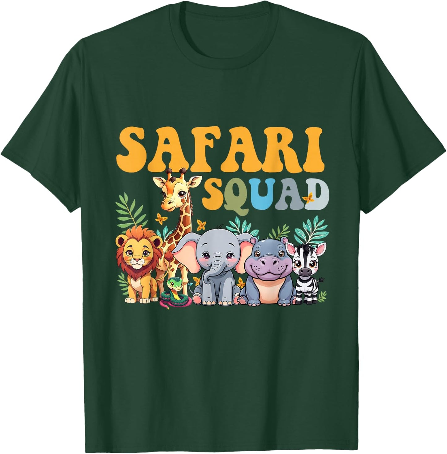 Safari Squad Zoo Jungle Animal Birthday Family Matching T-Shirt - T-Shirt | Forest