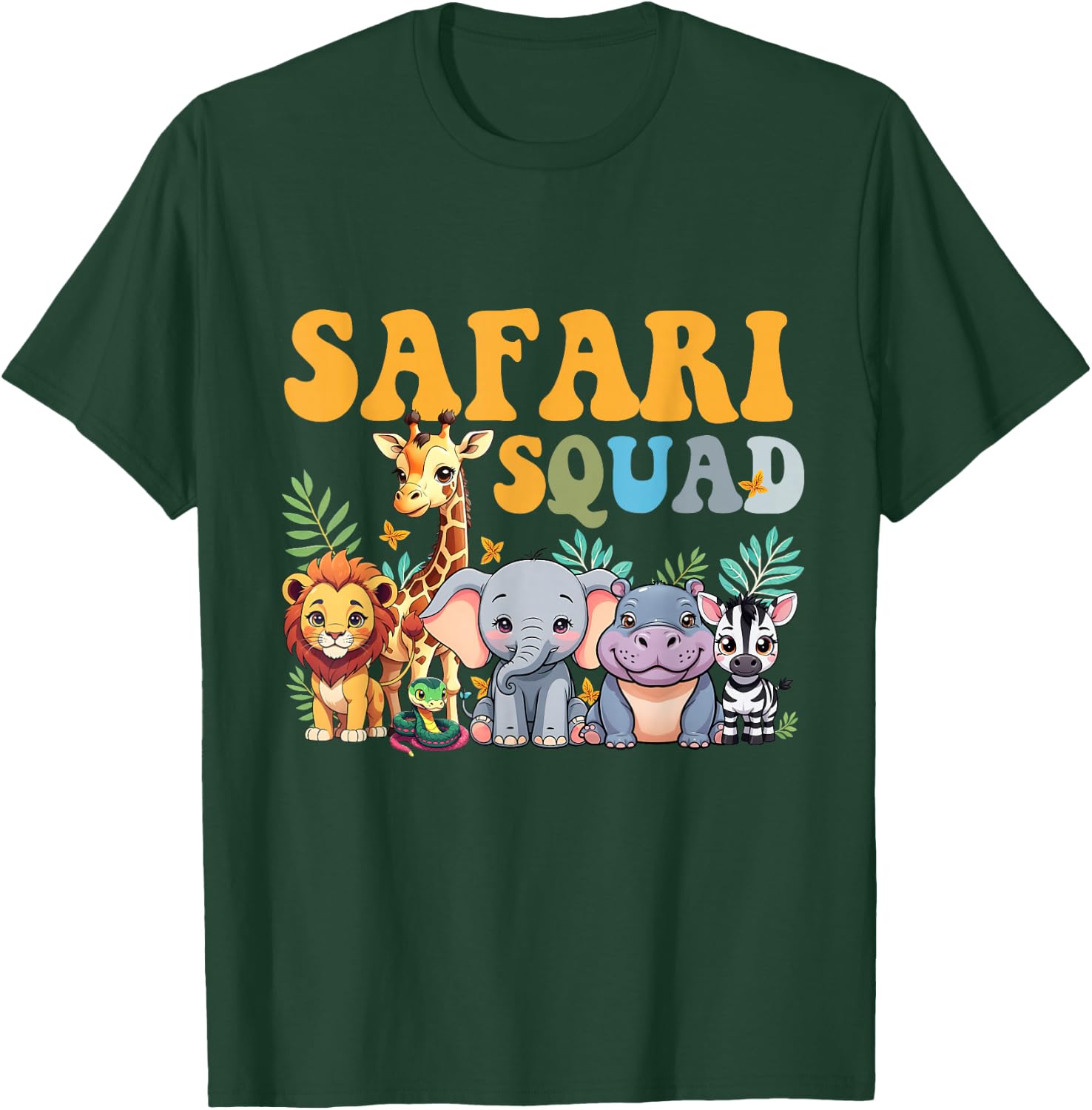 Safari Squad Zoo Jungle Animal Birthday Family Matching T-Shirt - T-Shirt | Forest