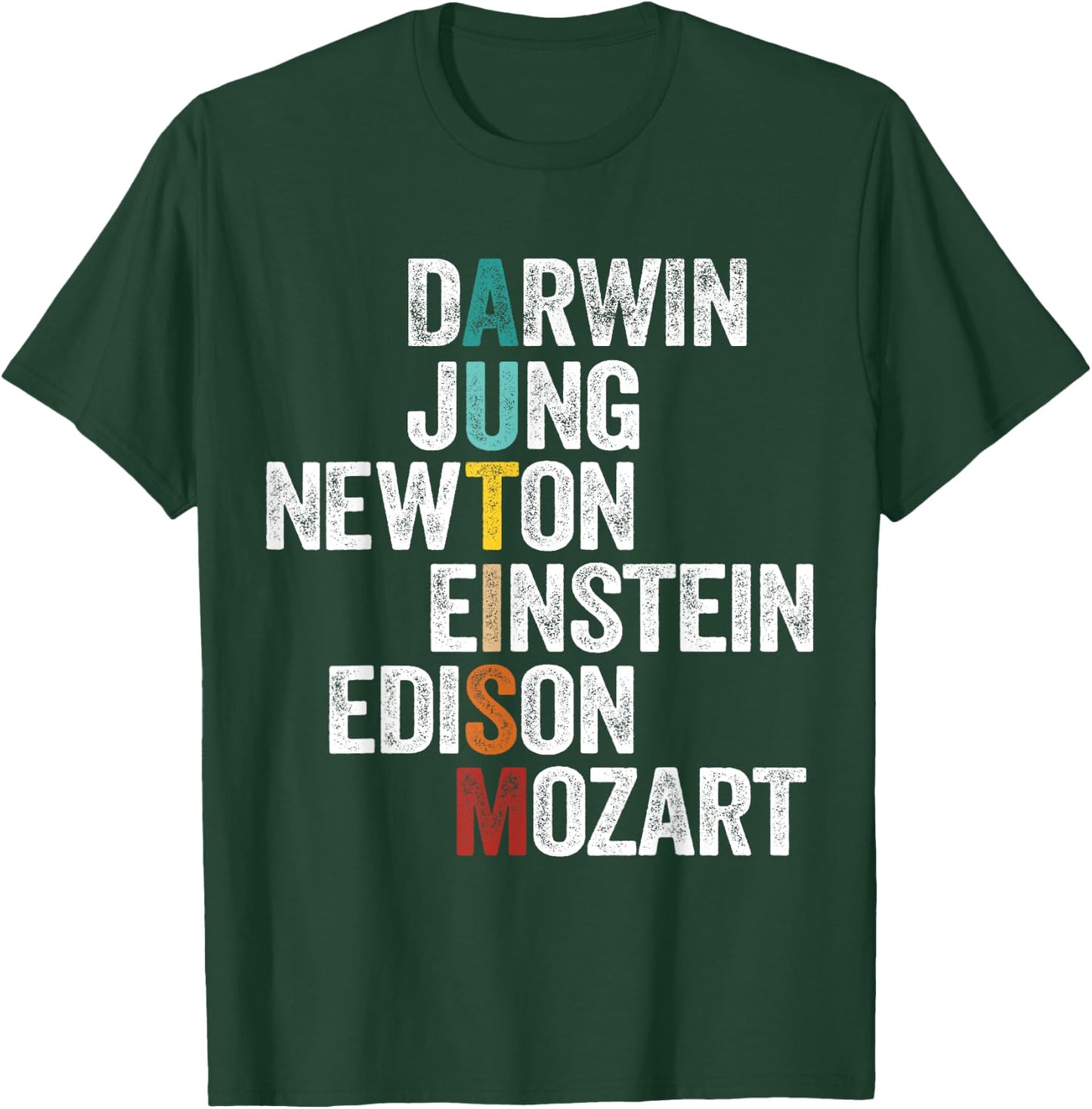Autism Awareness Darwin Jung Newton Einstein Edison Mozart T-Shirt - T-Shirt | Forest