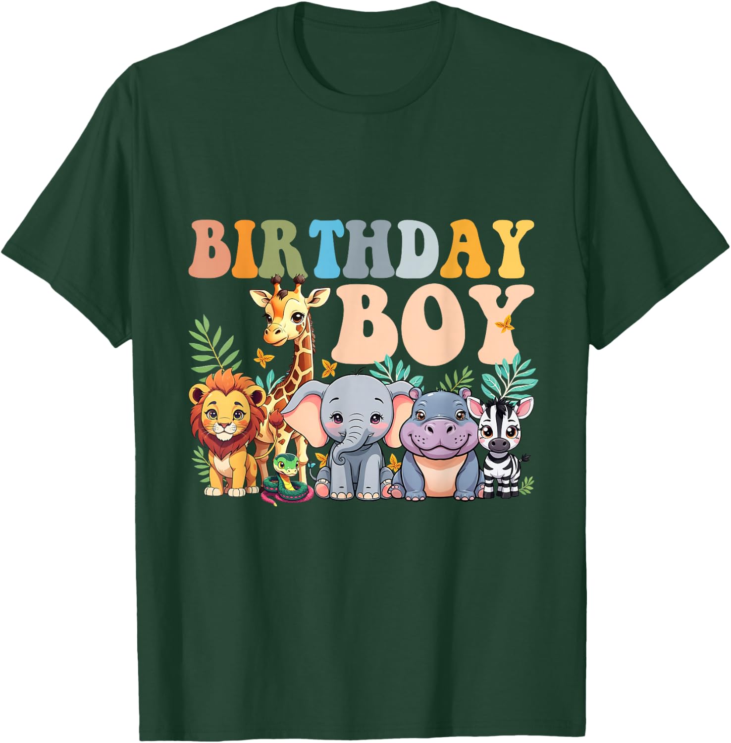 Birthday Boy Kids Safari Squad Zoo Jungle Animal Toddler T-Shirt - T-Shirt | Forest