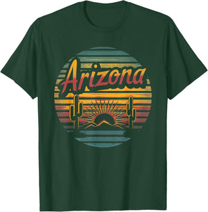 Arizona - Cool Funny Graphic Vintage Men Women Kids Retro T-Shirt - T-Shirt | Forest