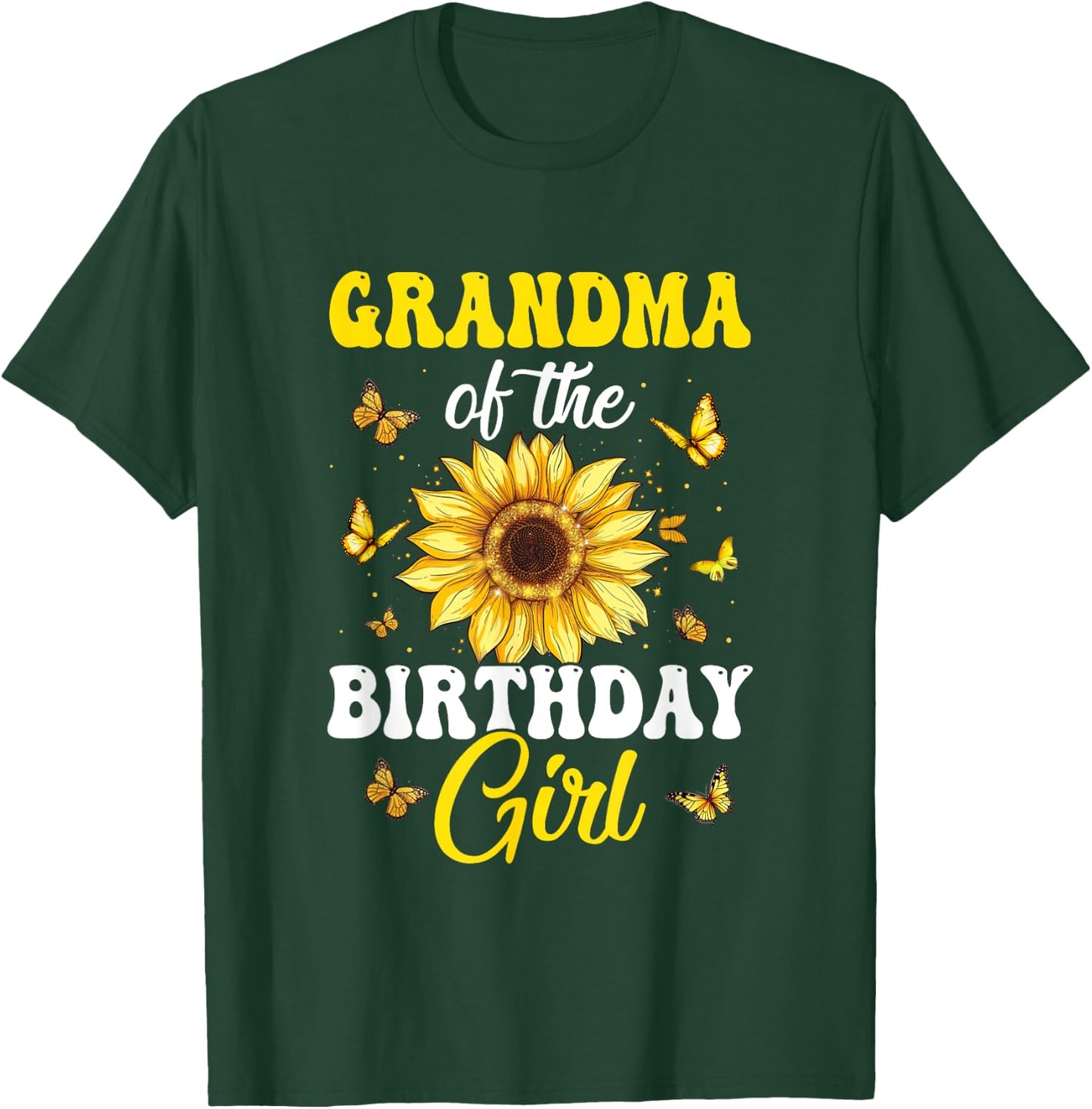 Grandma Of The Birthday Girl Sunflower Party Family Matching T-Shirt - T-Shirt | Forest