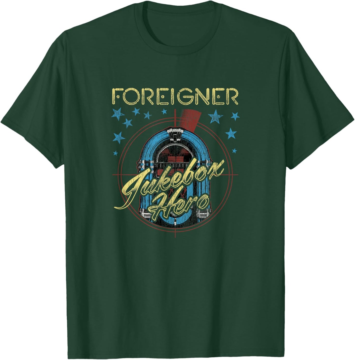 Foreigner Juke Box Hero T-Shirt - T-Shirt | Forest