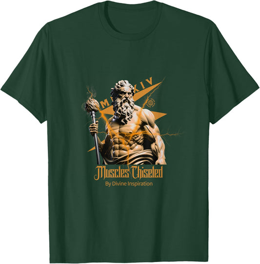 Zeus Greek Gods Thunder Mythology Gym Fitness Motivational T-Shirt - T-Shirt | Forest