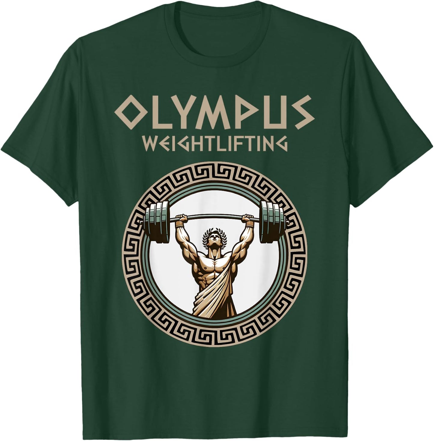 Gym Olympus Weight Lifting Strength of the Gods T-Shirt - T-Shirt | Forest