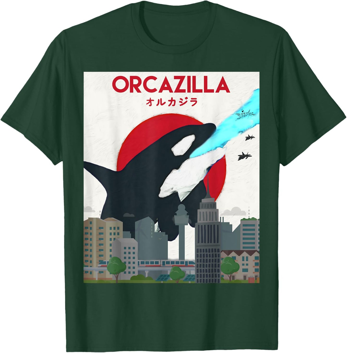 Funny Orcazilla Killer Whale Shirt Gift Orca Lovers T-Shirt - T-Shirt | Forest