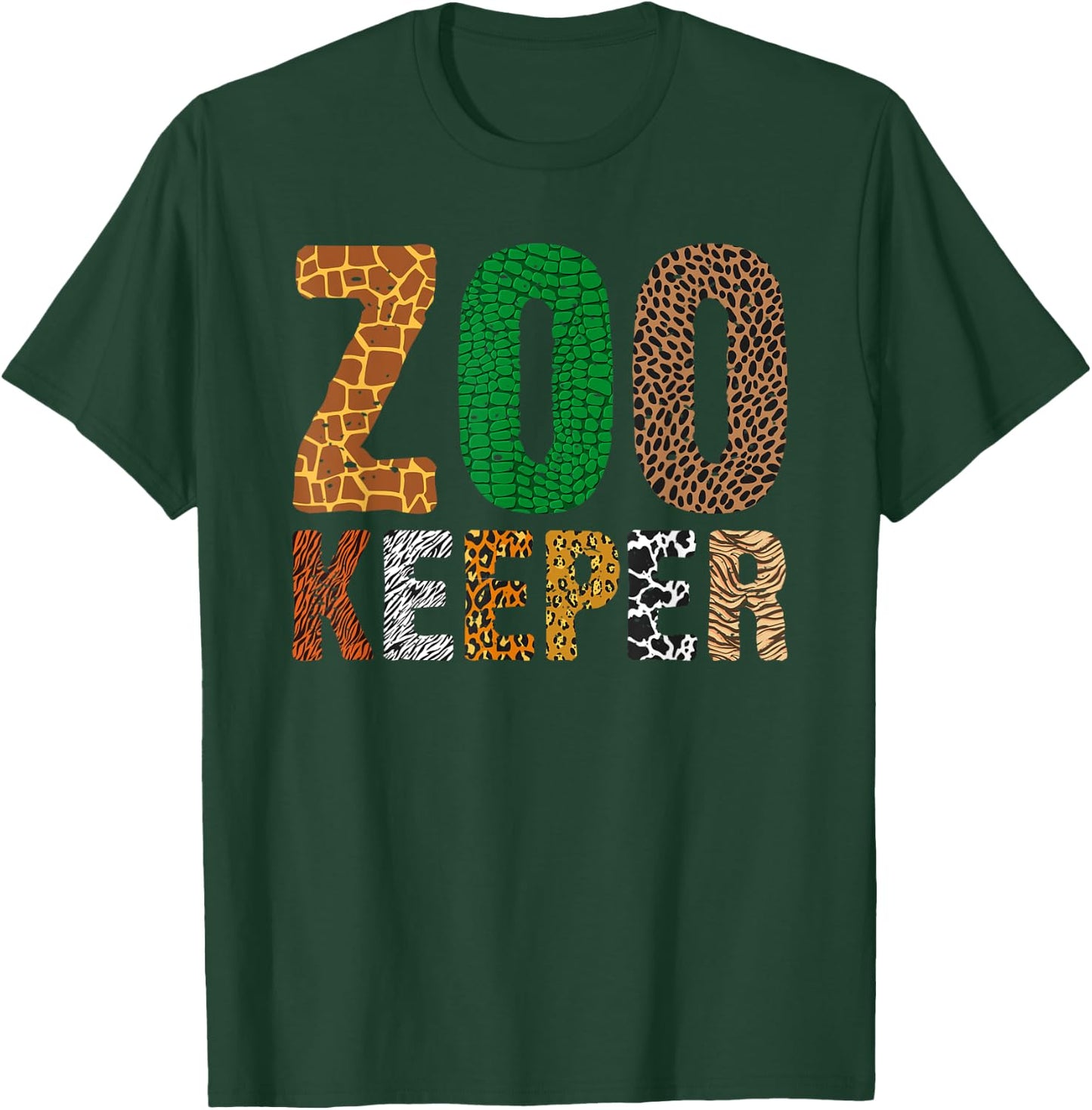 Funny Zoo Keeper Art Women Kids Africa Zookeeper T-Shirt - T-Shirt | Forest