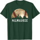 Milwaukee Skyline City Vintage Baseball Lover T-Shirt - T-Shirt | Forest