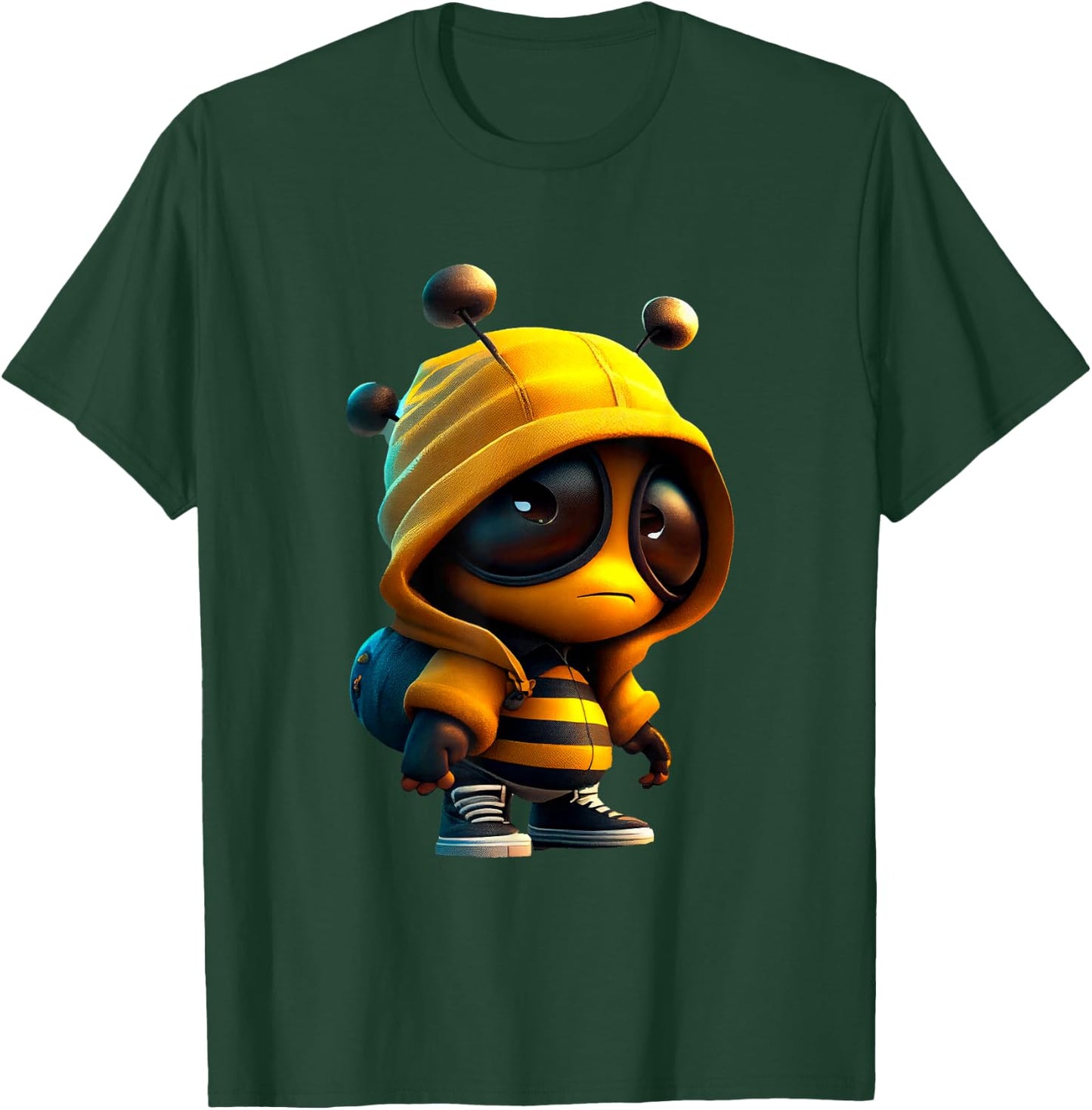 Adorable Bumblebee Character In T-Shirt - T-Shirt | Forest