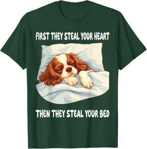 Cavalier King Charles Spaniel Sleeping Pajamas Nightgown T-Shirt - T-Shirt | Forest