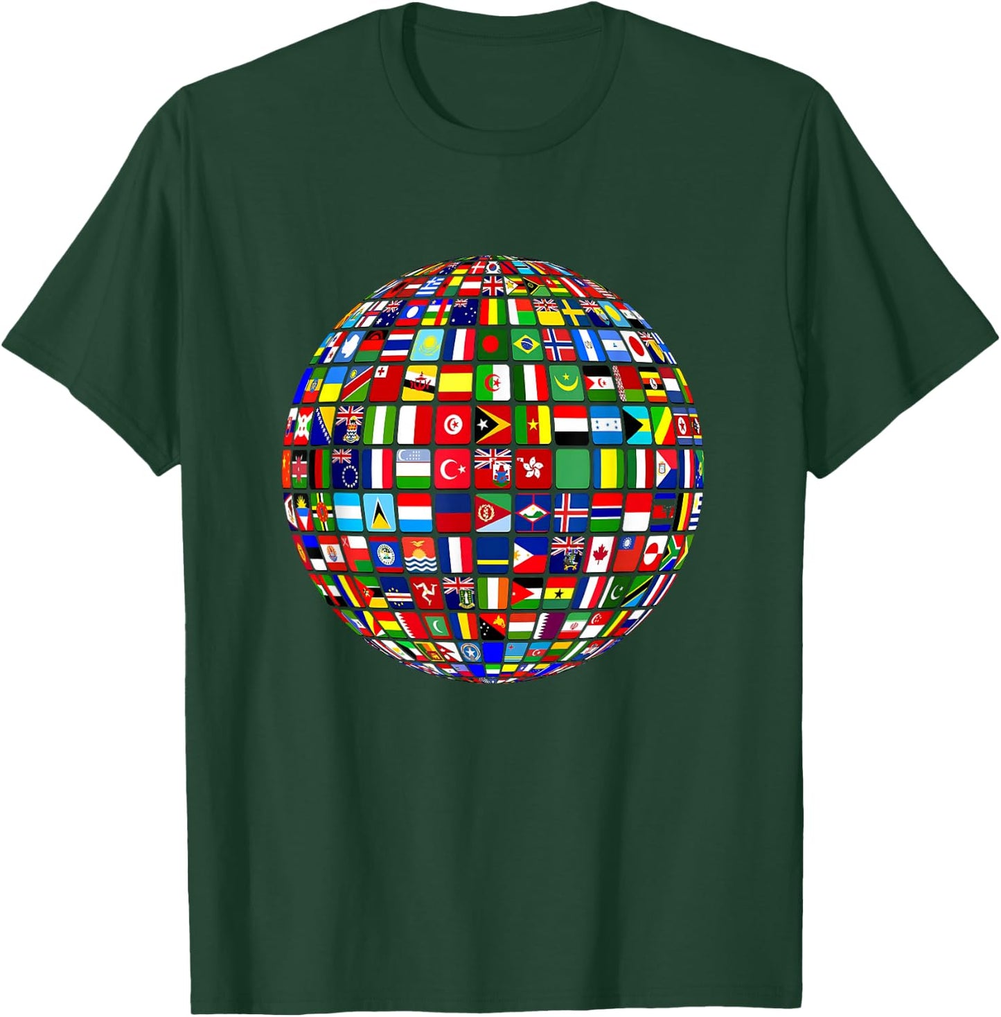 International world flags and world map for children T-Shirt - T-Shirt | Forest