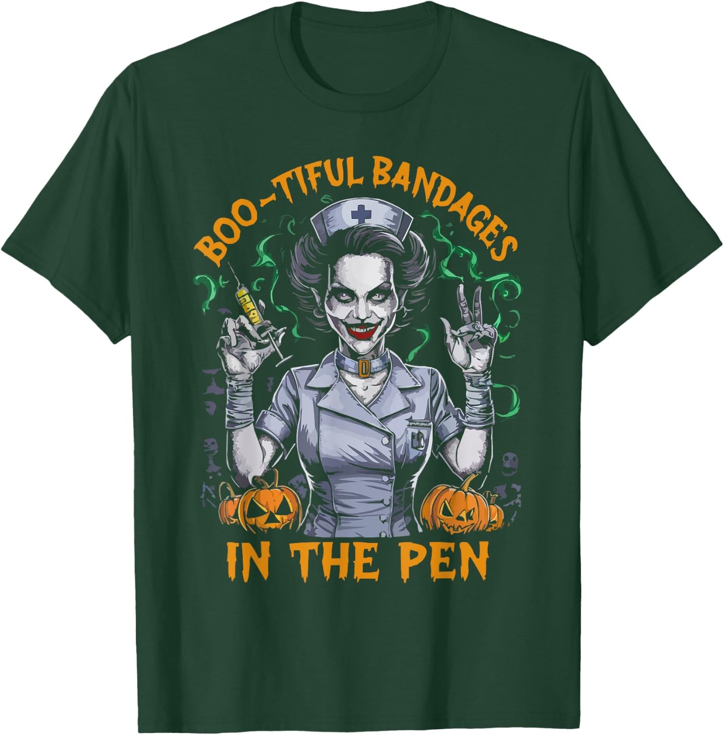 Correctional Nurse Halloween Spooky Nursing Trick Or Treat T-Shirt - T-Shirt | Forest