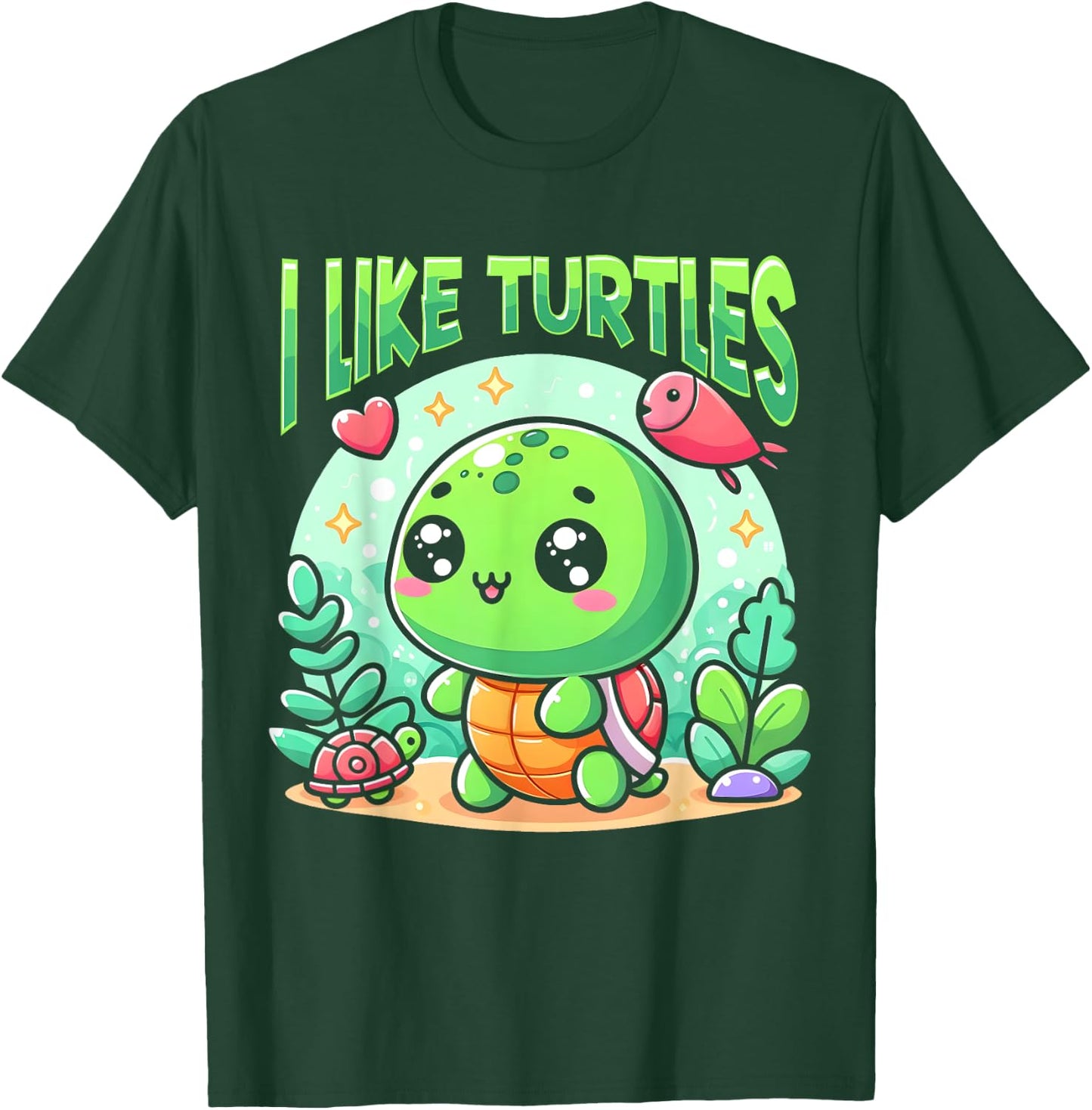 Funny Turtle Pet Shirt I Like Turtles Cute T-Shirt - T-Shirt | Forest