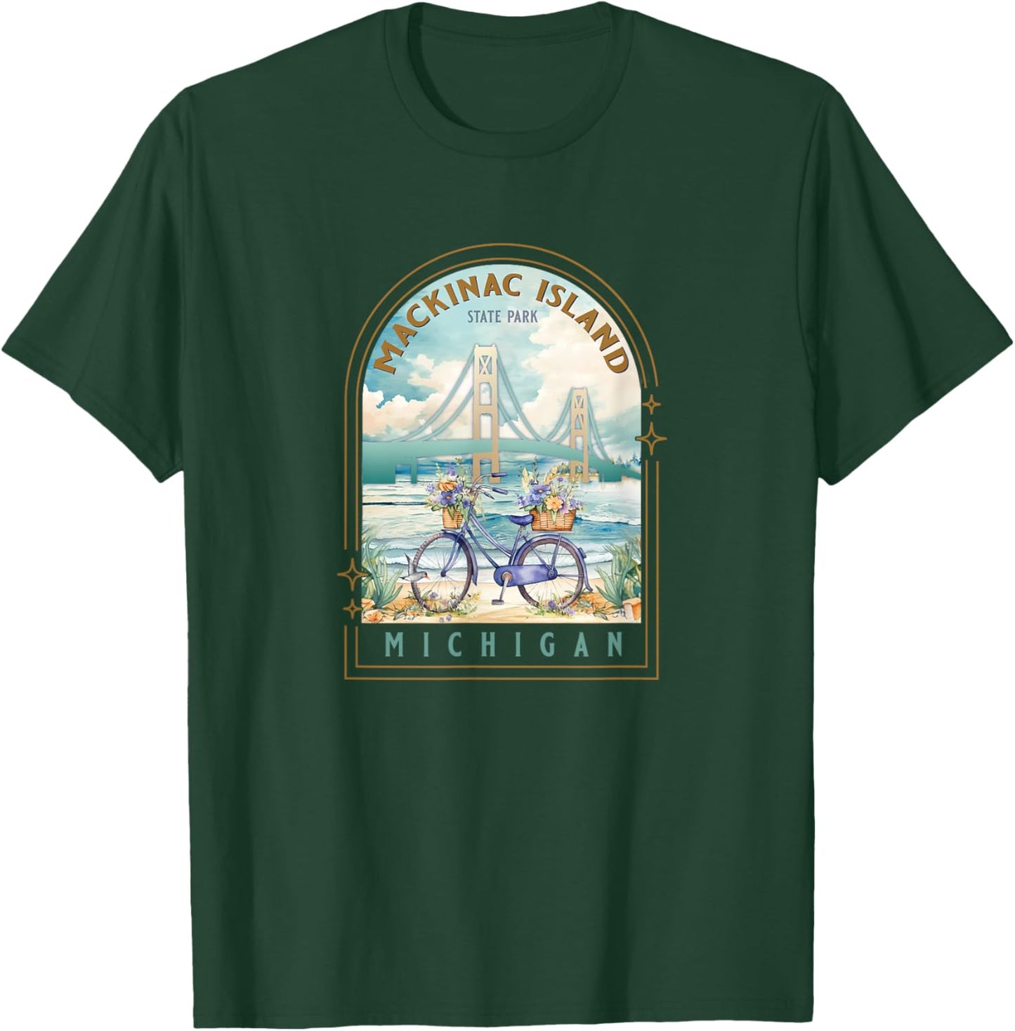 Mackinac Island State Park Michigan USA Lake Huron Souvenir T-Shirt - T-Shirt | Forest