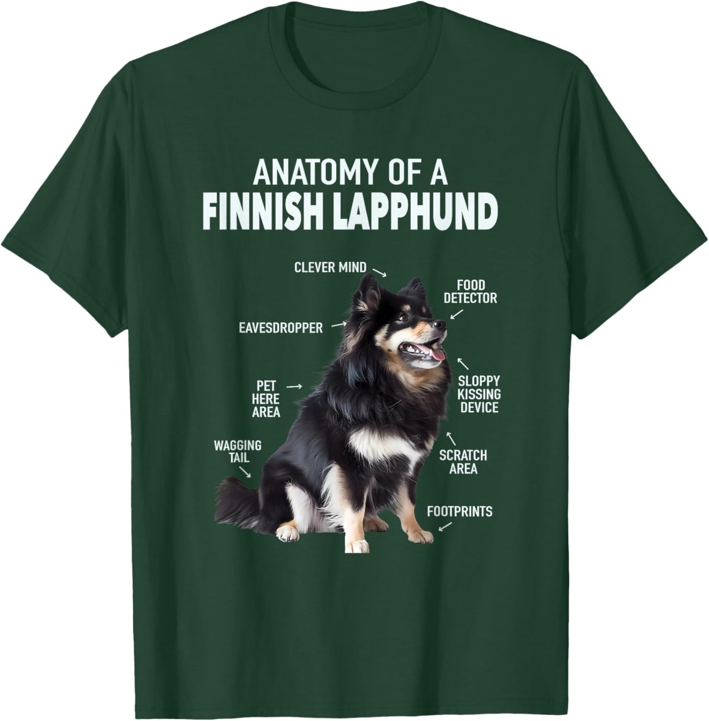 Anatomy Of A Finnish Lapphund T-Shirt - T-Shirt | Forest
