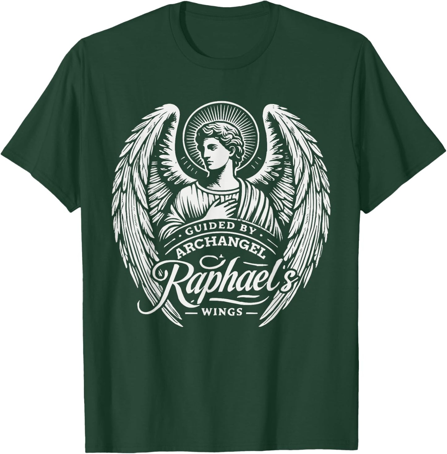 Archangel Raphael Catholic Christianity Guardian Angel T-Shirt - T-Shirt | Forest