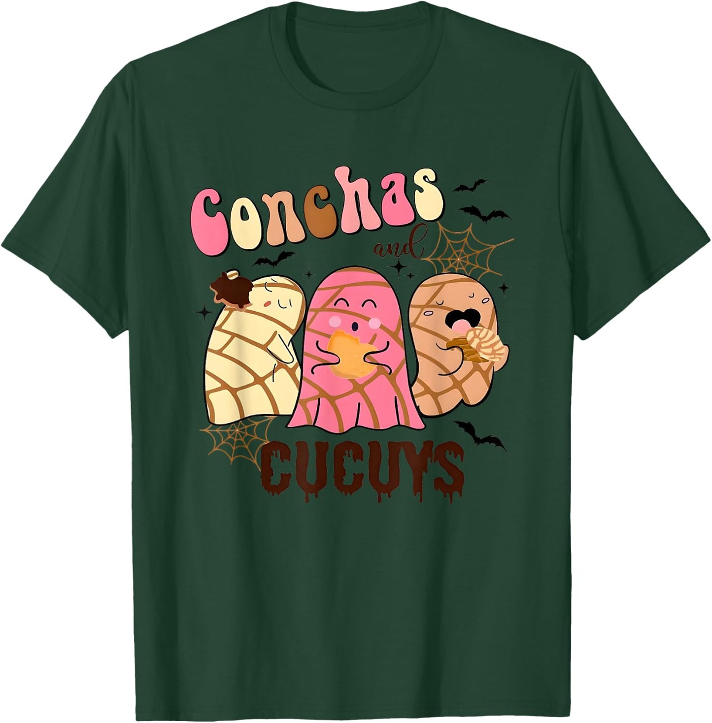 Conchas and Cucuys Mexican Ghost Spooky Conchas Halloween T-Shirt - T-Shirt | Forest