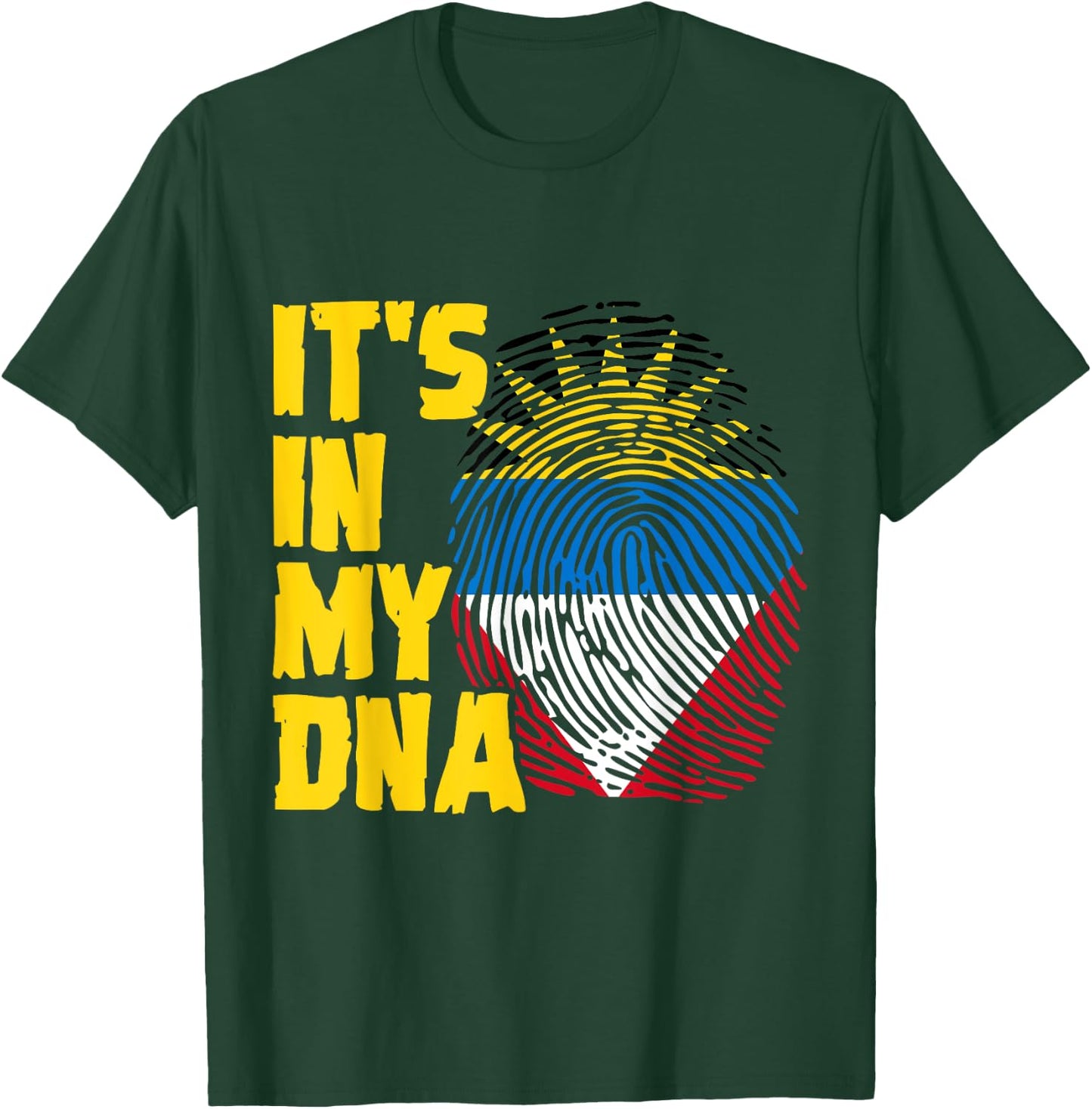 Antigua And Barbuda DNA Roots Antiguan Barbudan Flag T-Shirt - T-Shirt | Forest