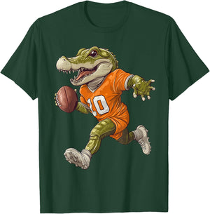 Football Alligator Apparel Sport Design Football Player T-Shirt - T-Shirt | Forest