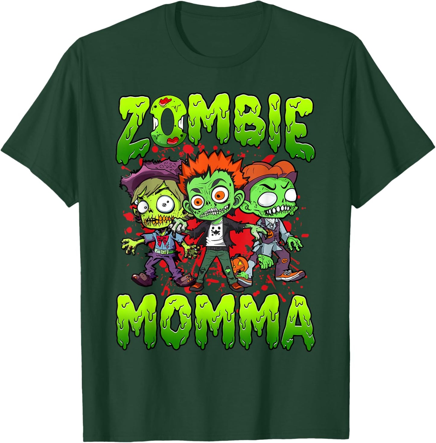 Zombie Momma Halloween Costume Family Matching T-Shirt - T-Shirt | Forest