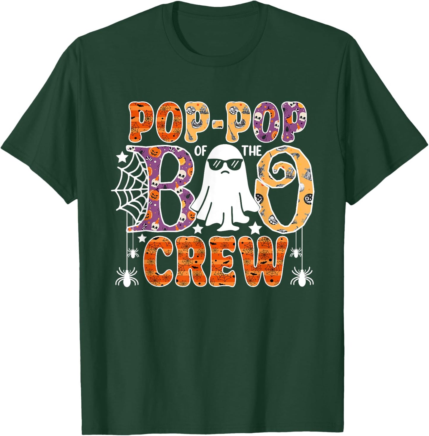 Pop-Pop Of The Boo Crew Funny Halloween Family Matching T-Shirt - T-Shirt | Forest