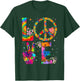 Peace Sign Love 60s 70s Tie Dye Hippie Costume T-Shirt - T-Shirt | Forest
