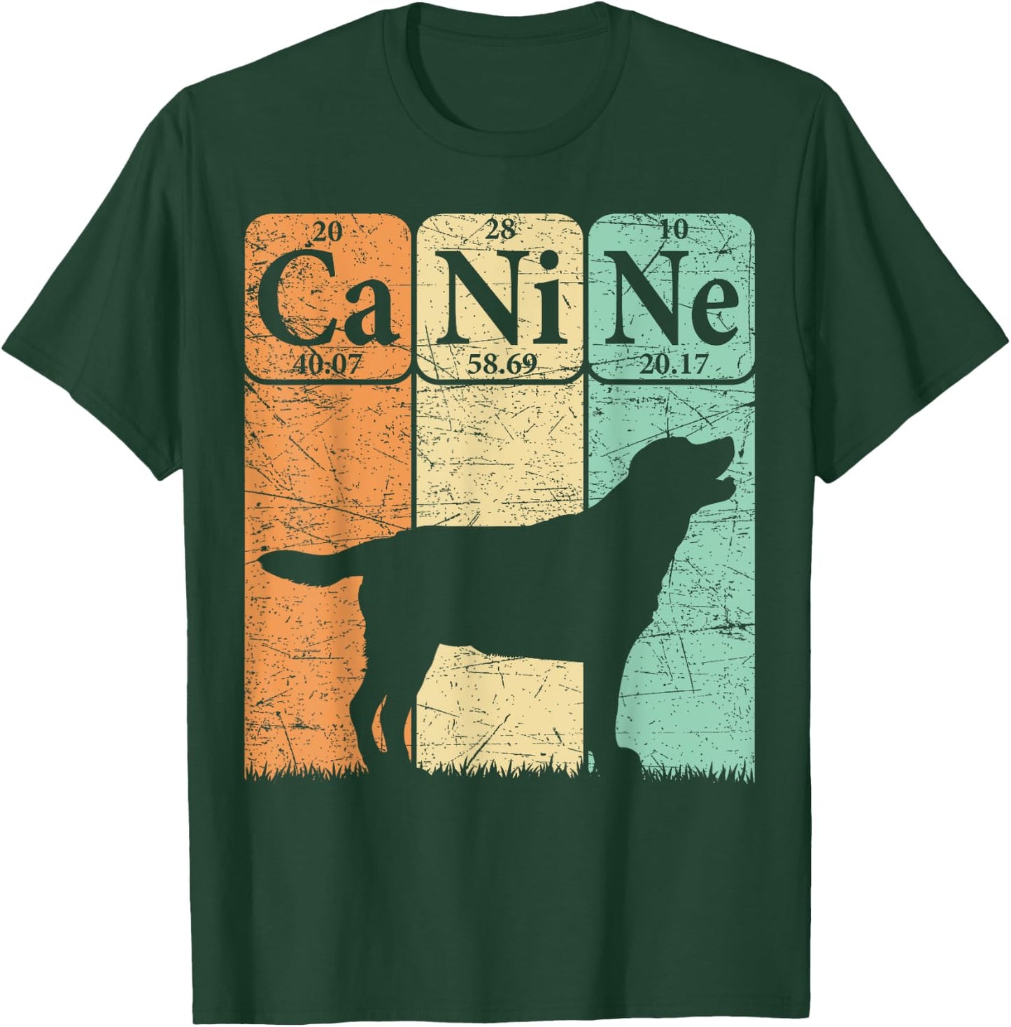 Labrador Retriever Dog Periodic Table Elements Dog Lover T-Shirt - T-Shirt | Forest