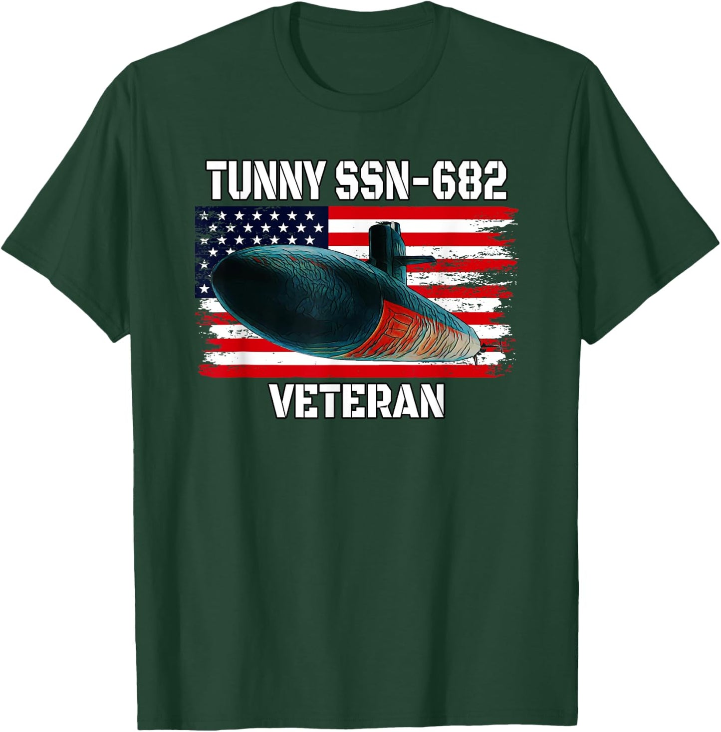 Submarine USS Tunny SSN-682 Veteran Grandfather Dad Son T-Shirt - T-Shirt | Forest