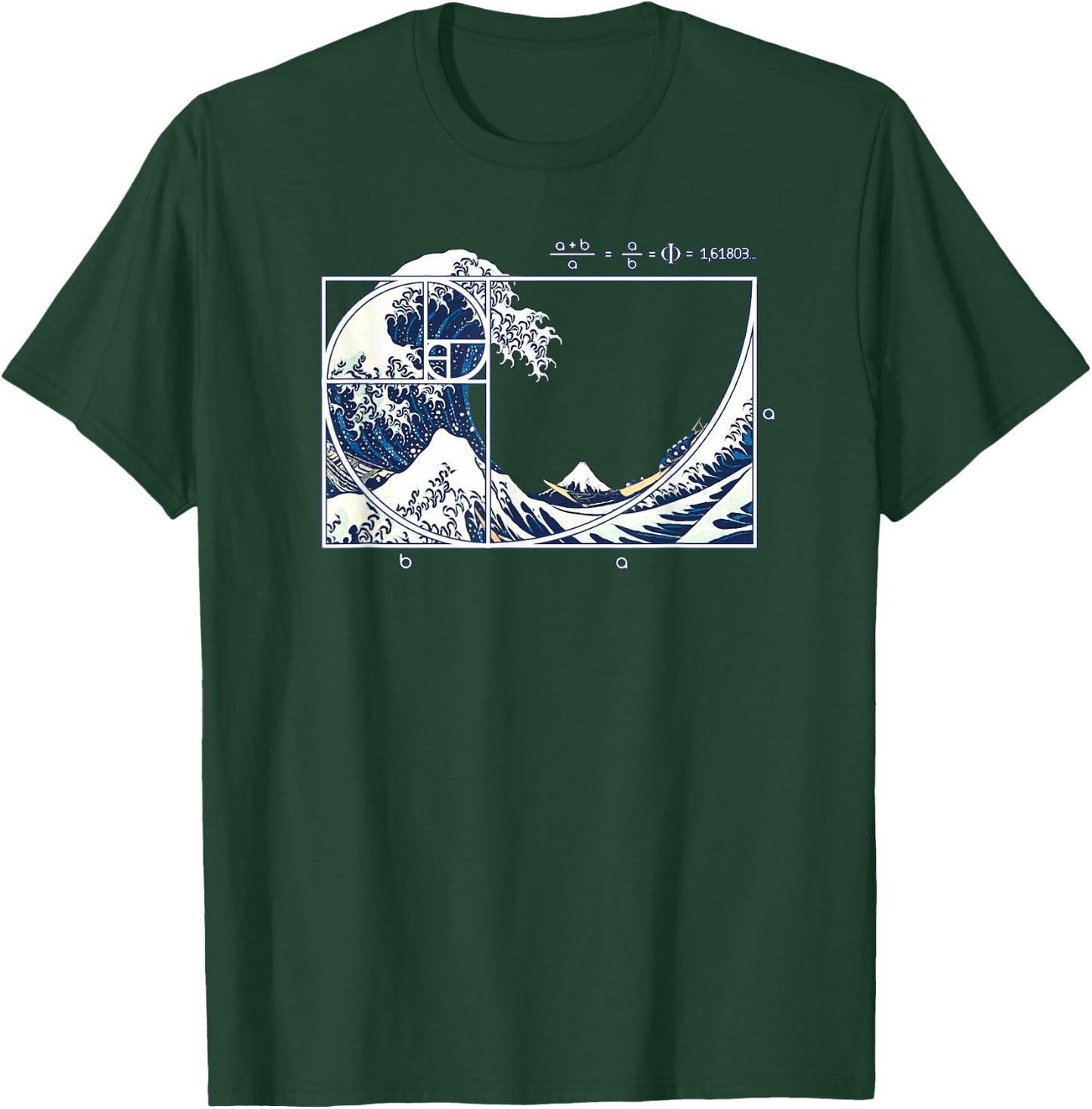 The Great Fibonacci Wave T-Shirt - T-Shirt | Forest