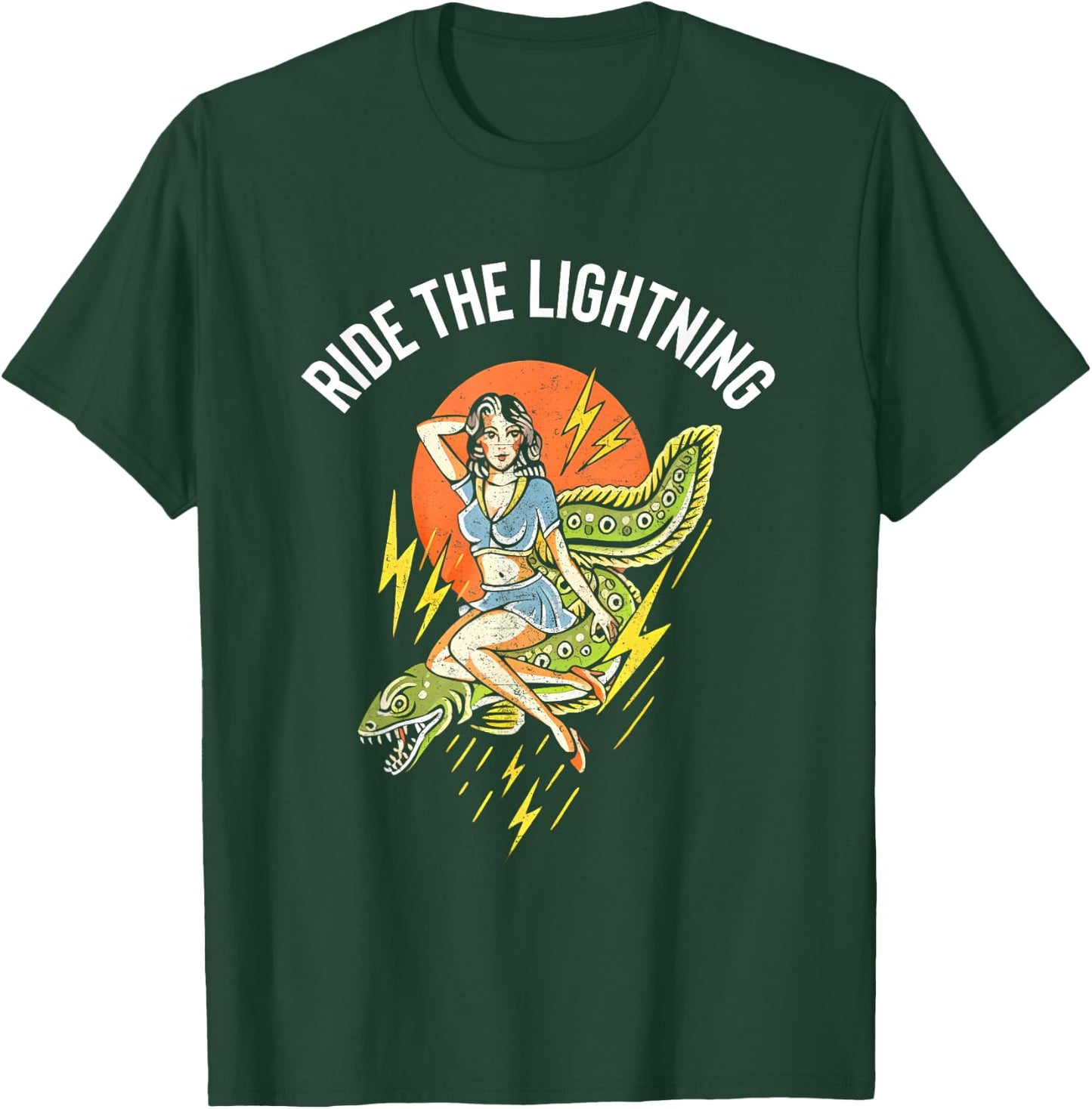 RIDE THE LIGHTNING , Small, Black T-Shirt - T-Shirt | Forest