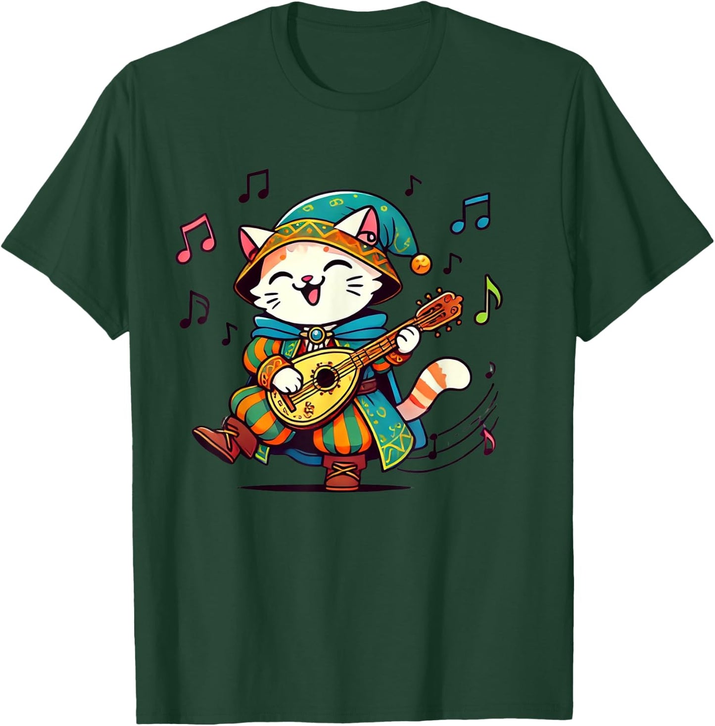 Medieval Bard Cat Women T-Shirt - T-Shirt | Forest