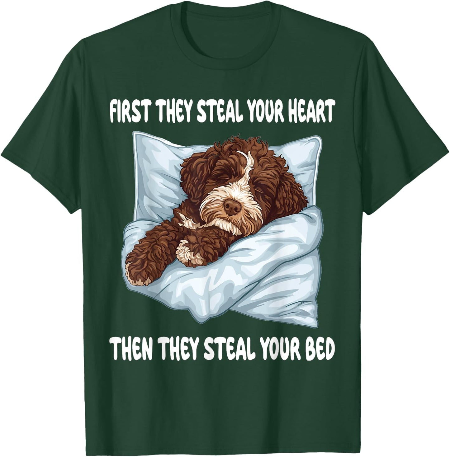 Bernedoodle Sleeping Pajamas Nightgown T-Shirt - T-Shirt | Forest