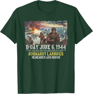 D-Day June 6, 1944 Normandy Landings Remember and Honor T-Shirt - T-Shirt | Forest