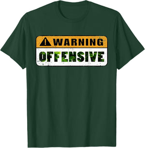Warning Offensive T Shirt Vintage Warning Offensive Movie T-Shirt - T-Shirt | Forest