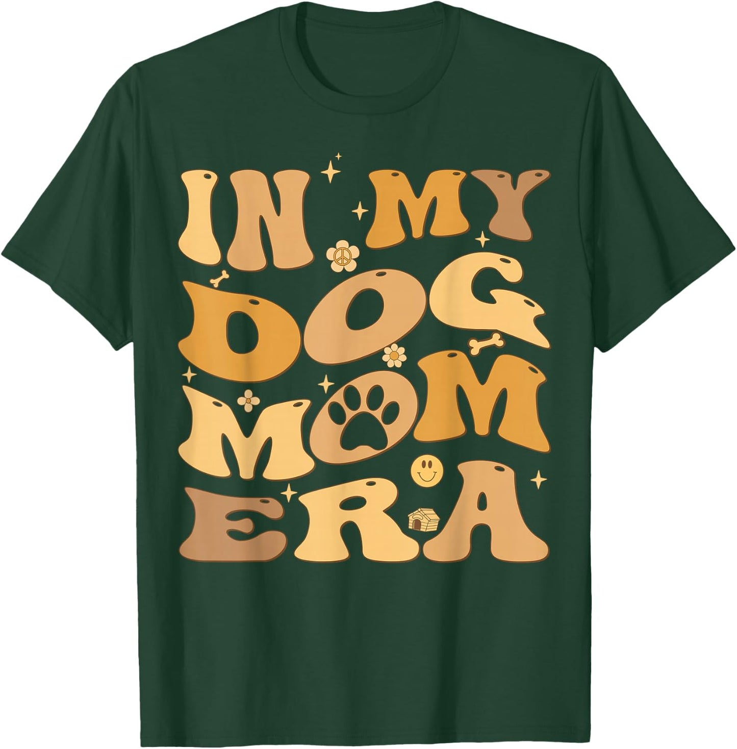 In My Dog Mom Era Groovy Puppy Lover T-Shirt - T-Shirt | Forest