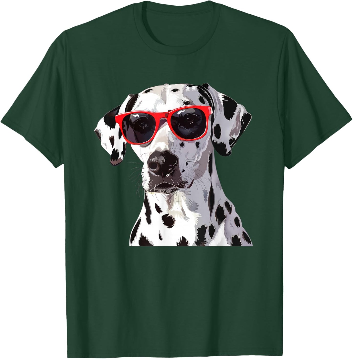 Ödalmatiandog Dalmatian Dog Sunglasses , Small, Black T-Shirt - T-Shirt | Forest
