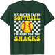 My Sister Plays Softball I'm Here For The Snacks Brother Kid T-Shirt - T-Shirt | Forest