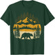 Bear Retro Nature Outdoor T-Shirt - T-Shirt | Forest